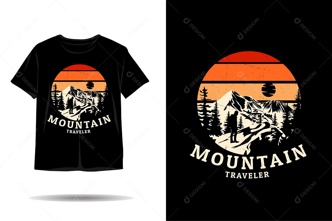 Camiseta com Estampa de Verão Ilustração Vetor EPS