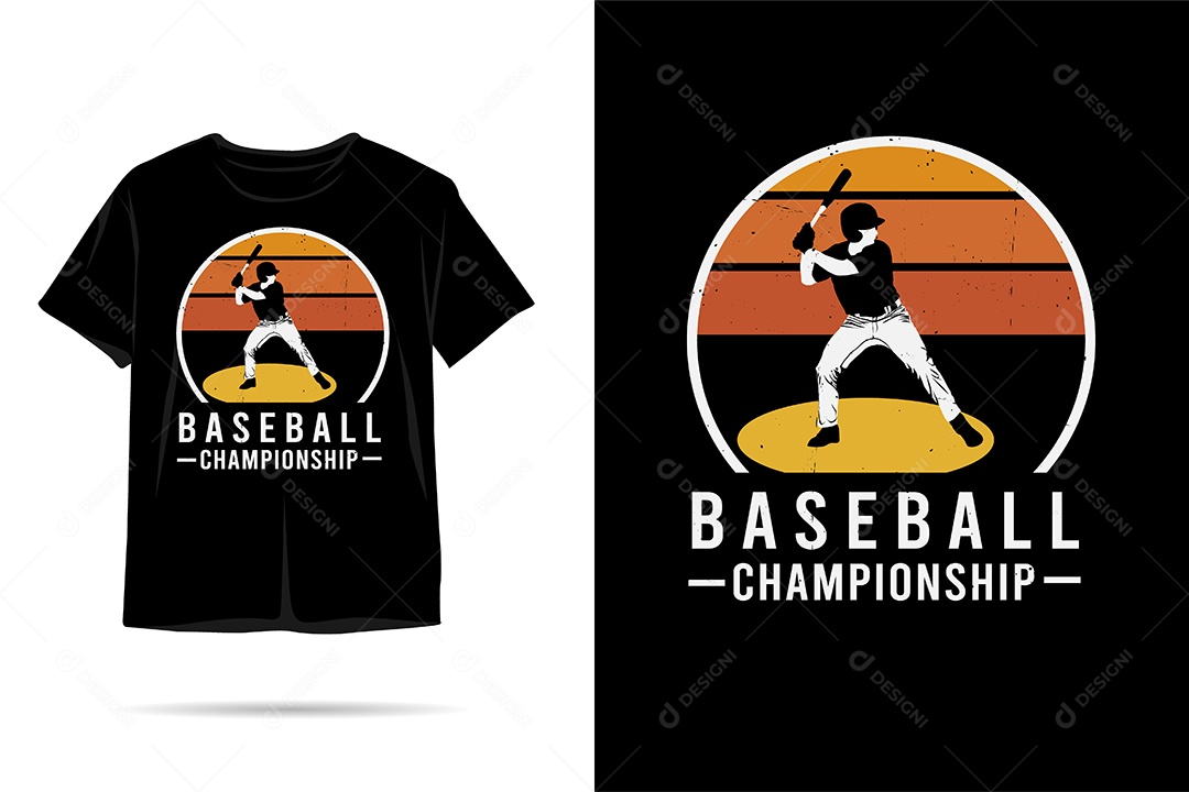 Camiseta com Estampa de Golf Ilustração Vetor EPS