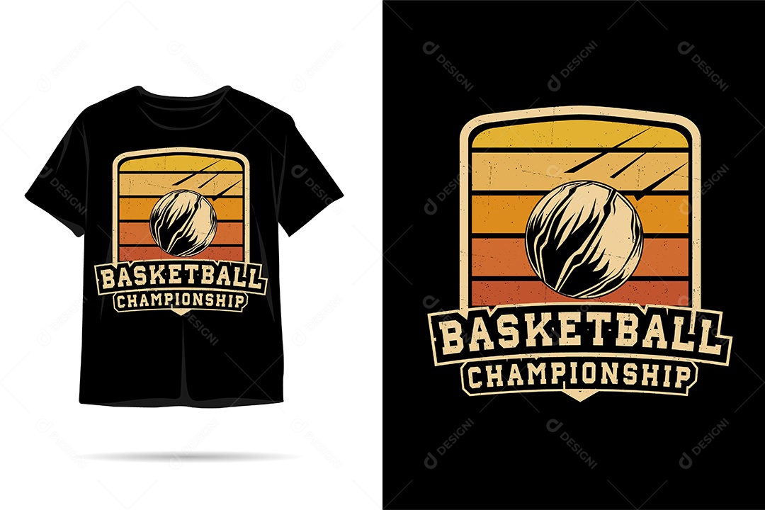 Camiseta com Estampa de Basketball Ilustração Vetor EPS