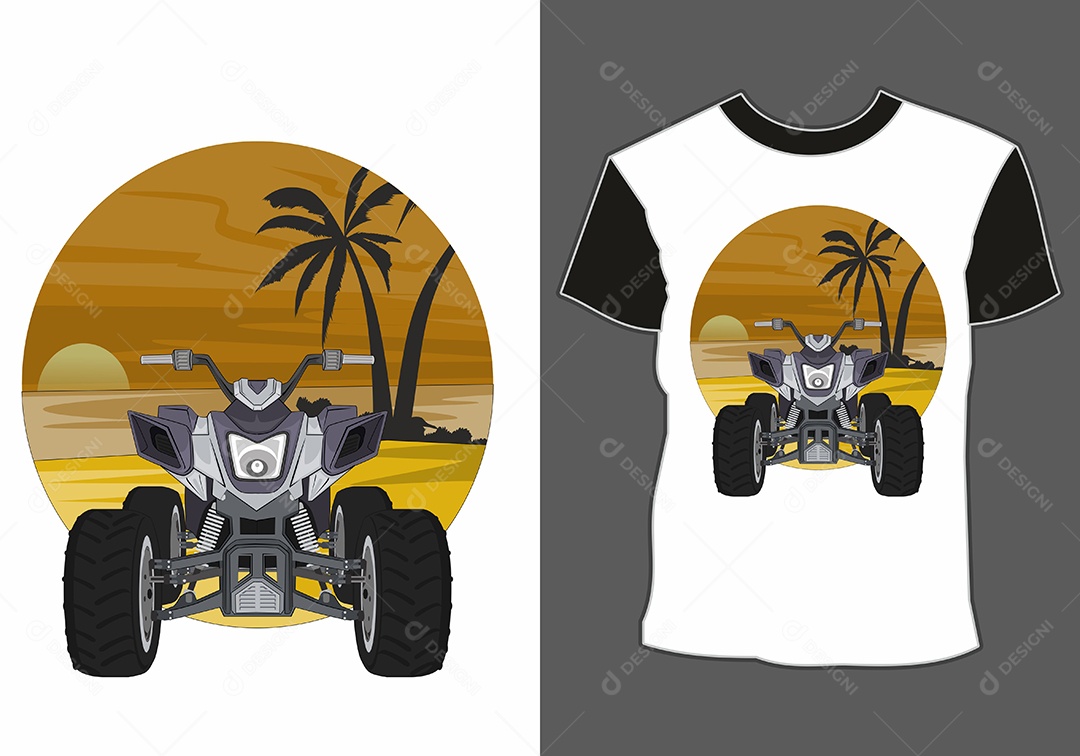 Camiseta de Verão Ilustração Vetor EPS