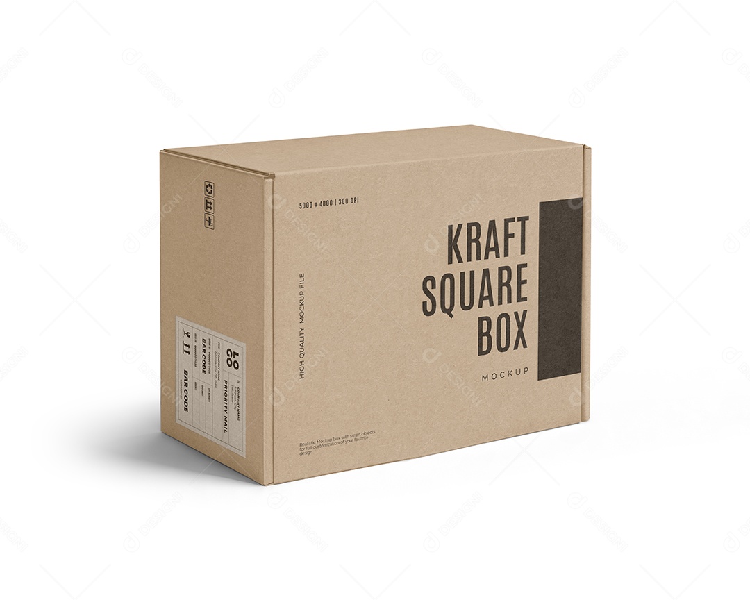 Caixa de Papel Mockup PSD Editável
