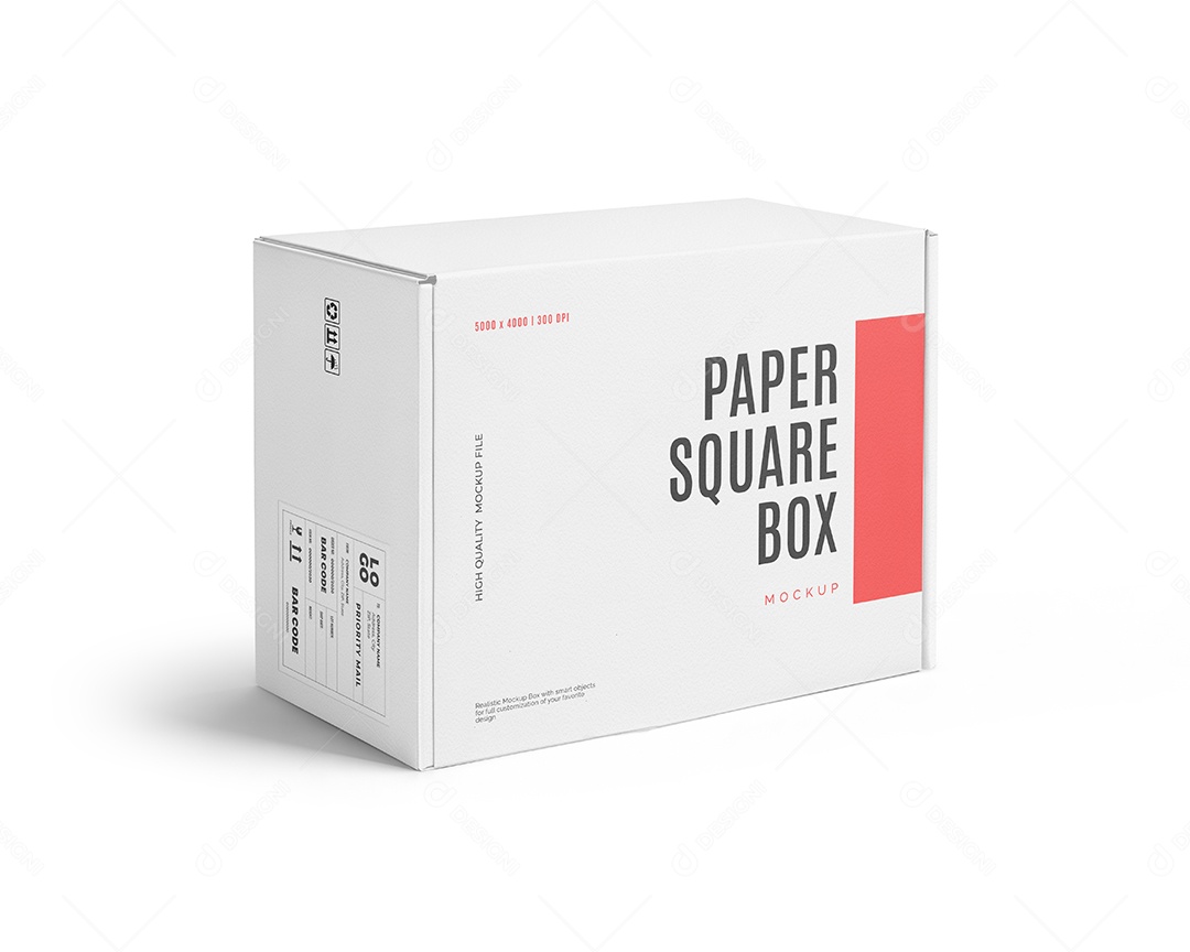 Caixa de Papel Mockup PSD Editável