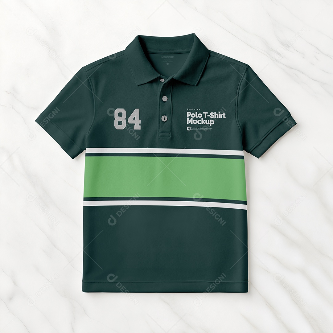 Mockup Camisa Polo Lateral PSD Editável