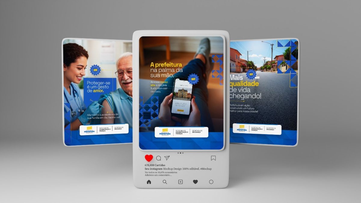 Mockup Instagram Feed Design Prefeitura Campanhas PSD Editável