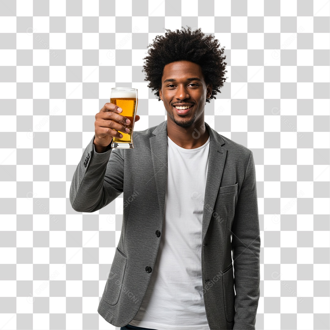 Mulher Segurando Copo de Cerveja PNG Transparente