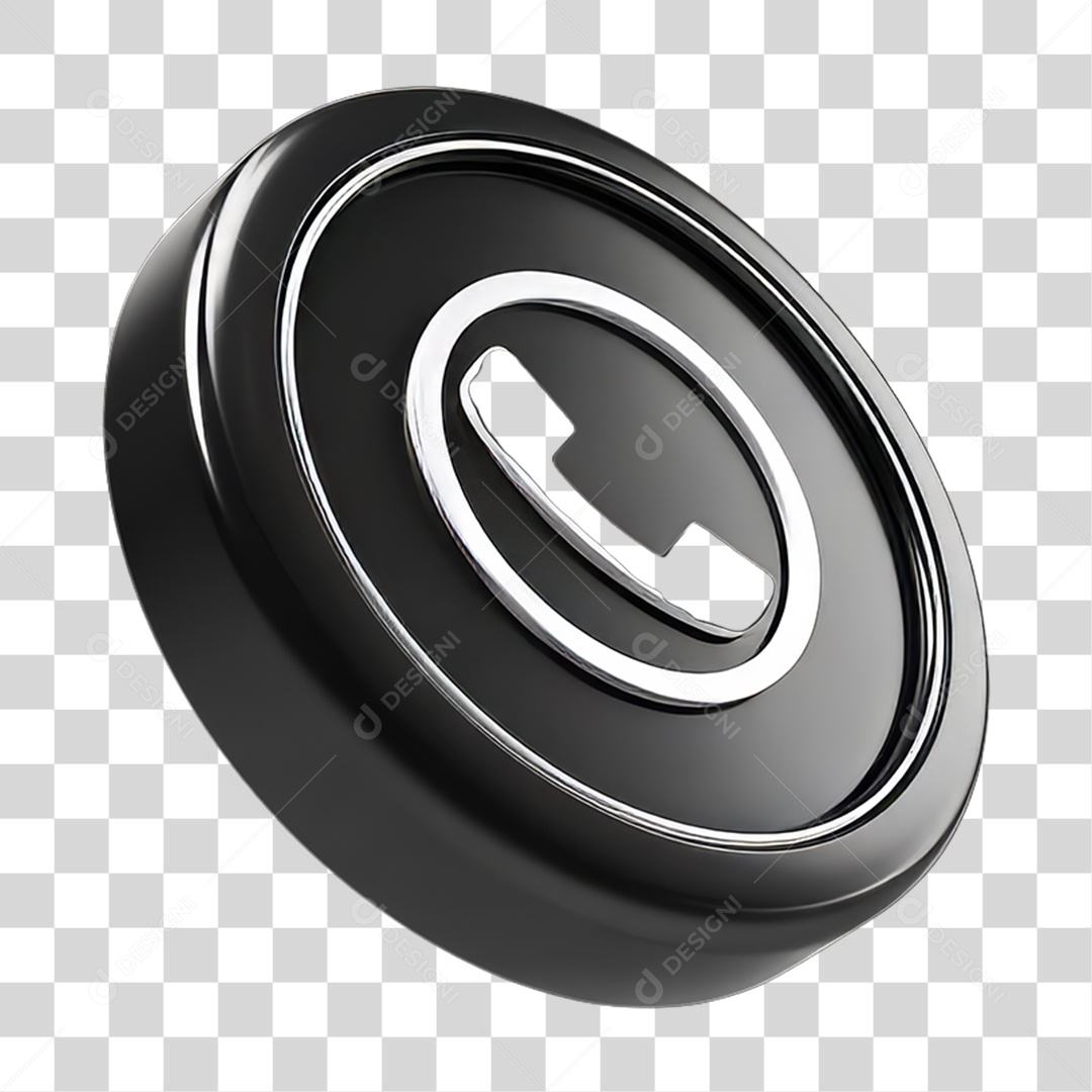 Ícone 3D Símbolo de Telefone PNG Transparente