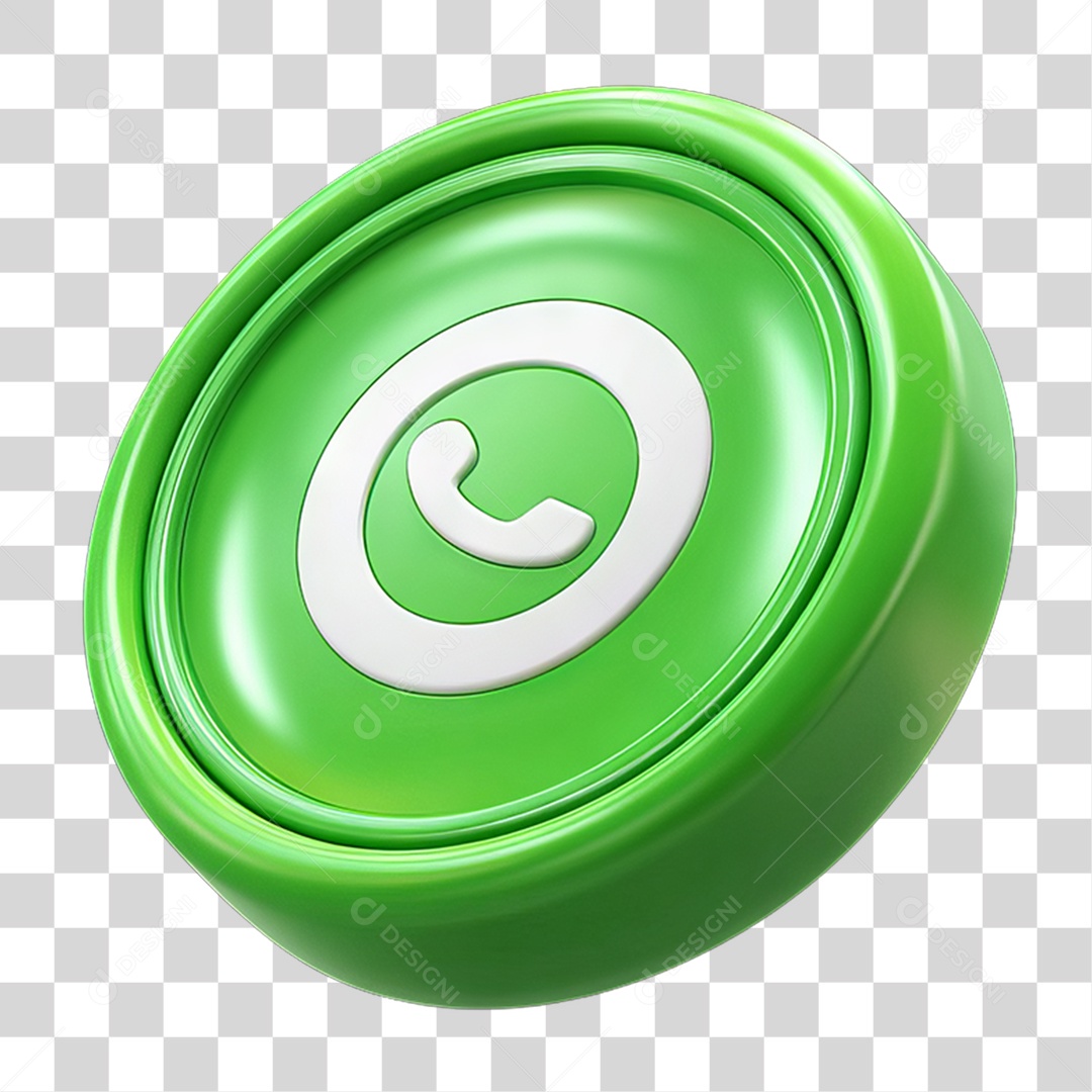 Ícone 3D Símbolo de Telefone PNG Transparente