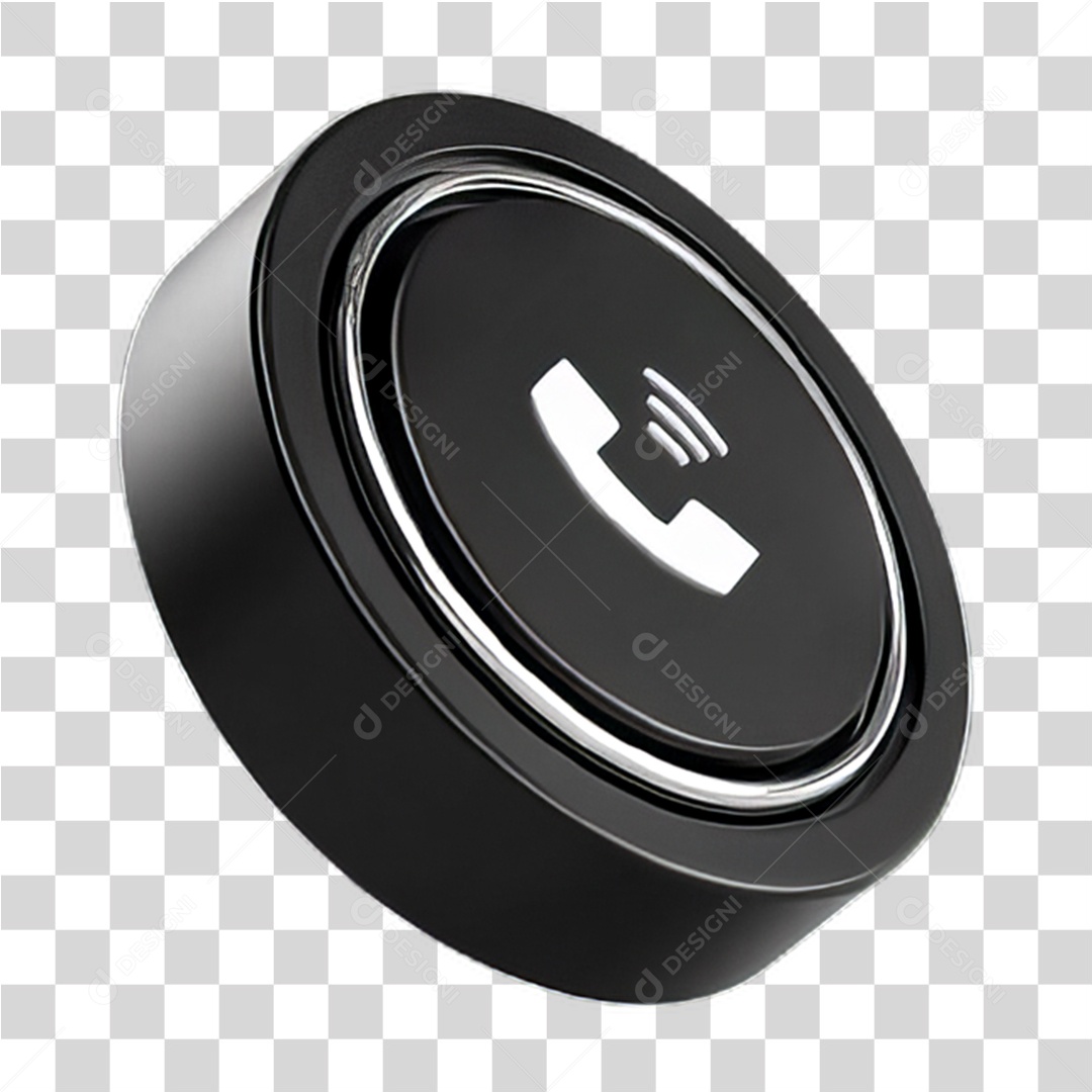 Ícone 3D Símbolo de Telefone PNG Transparente
