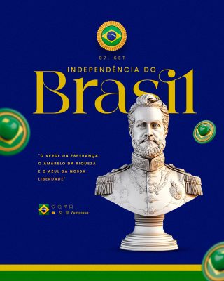 Dia da Independência do Brasil 7 de Setembro Social Media PSD Editável