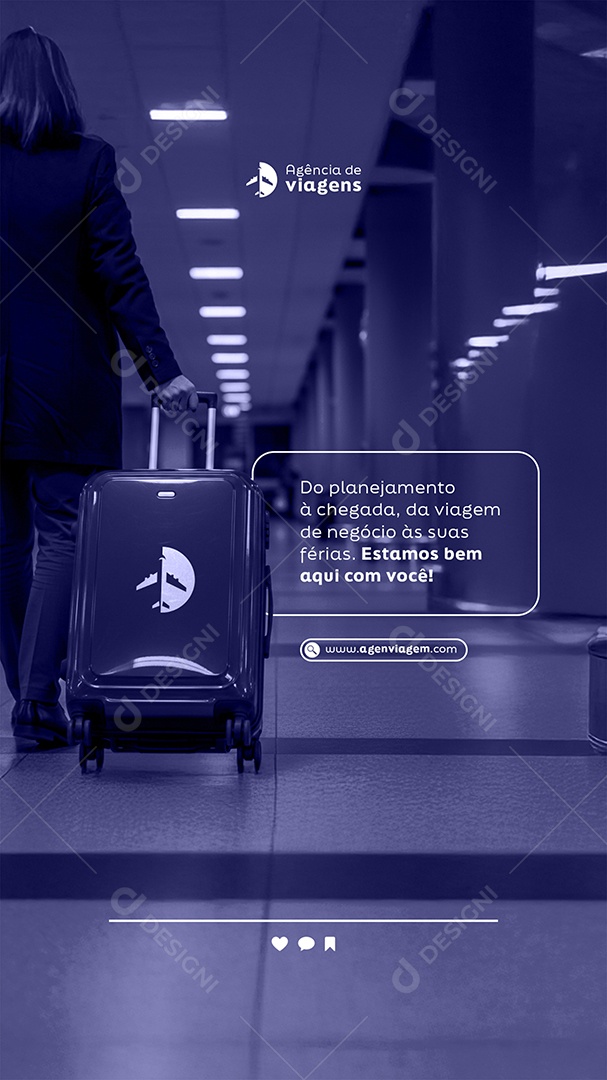 Post Agência de Viagens Do Planejamento á Chegada Story Social Media PSD Editável
