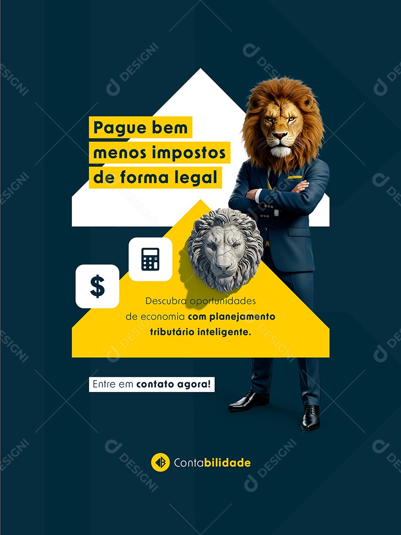 Post Contabilidade Pague Bem Menos Impostos de Forma Legal Feed Social Media PSD Editável