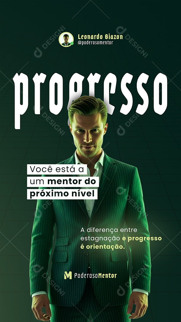 Post Mentoria Digital Progresso Story Social Media PSD Editável