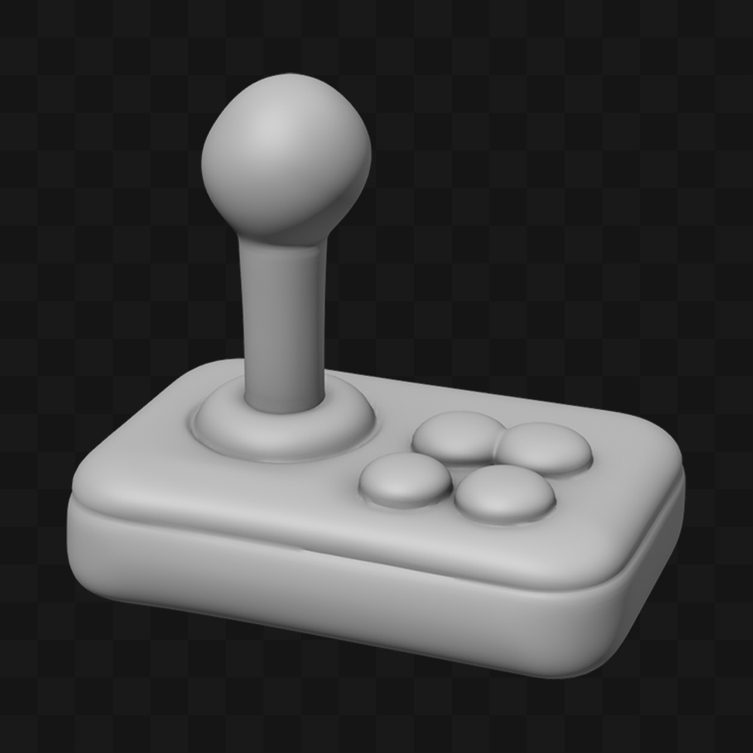 Balão Joystick Arcade - Modelo 3D