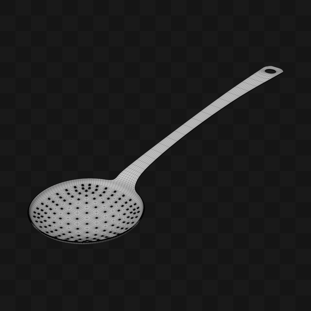 Escumadeira Utensílio de Cozinha - Modelo 3D