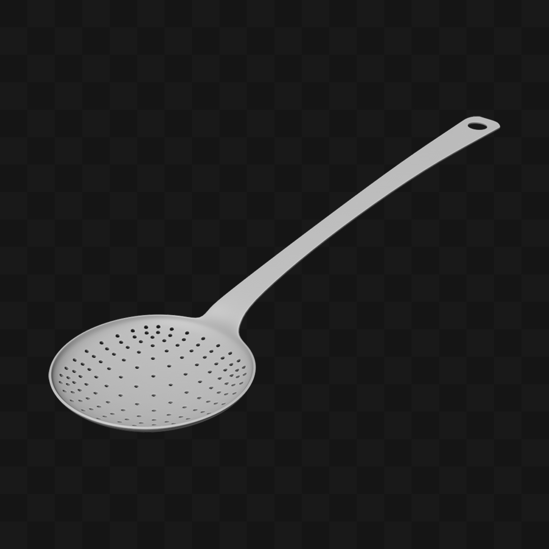 Escumadeira Utensílio de Cozinha - Modelo 3D