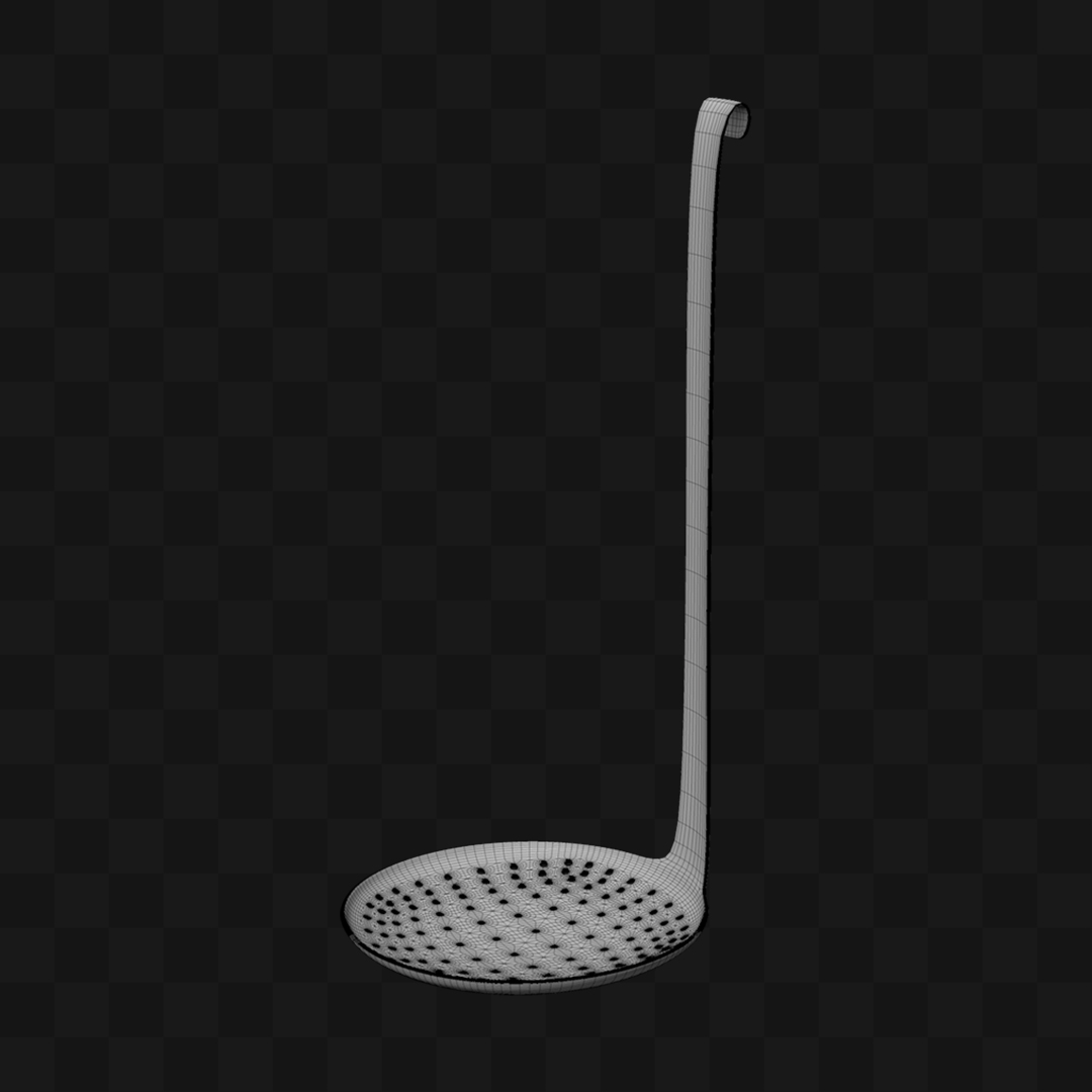 Escumadeira Utensílio de Cozinha - Modelo 3D