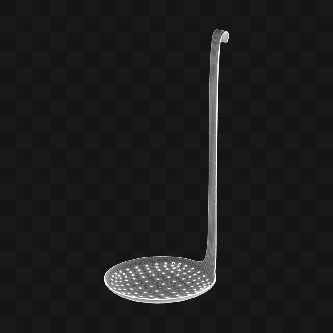 Escumadeira Utensílio de Cozinha - Modelo 3D