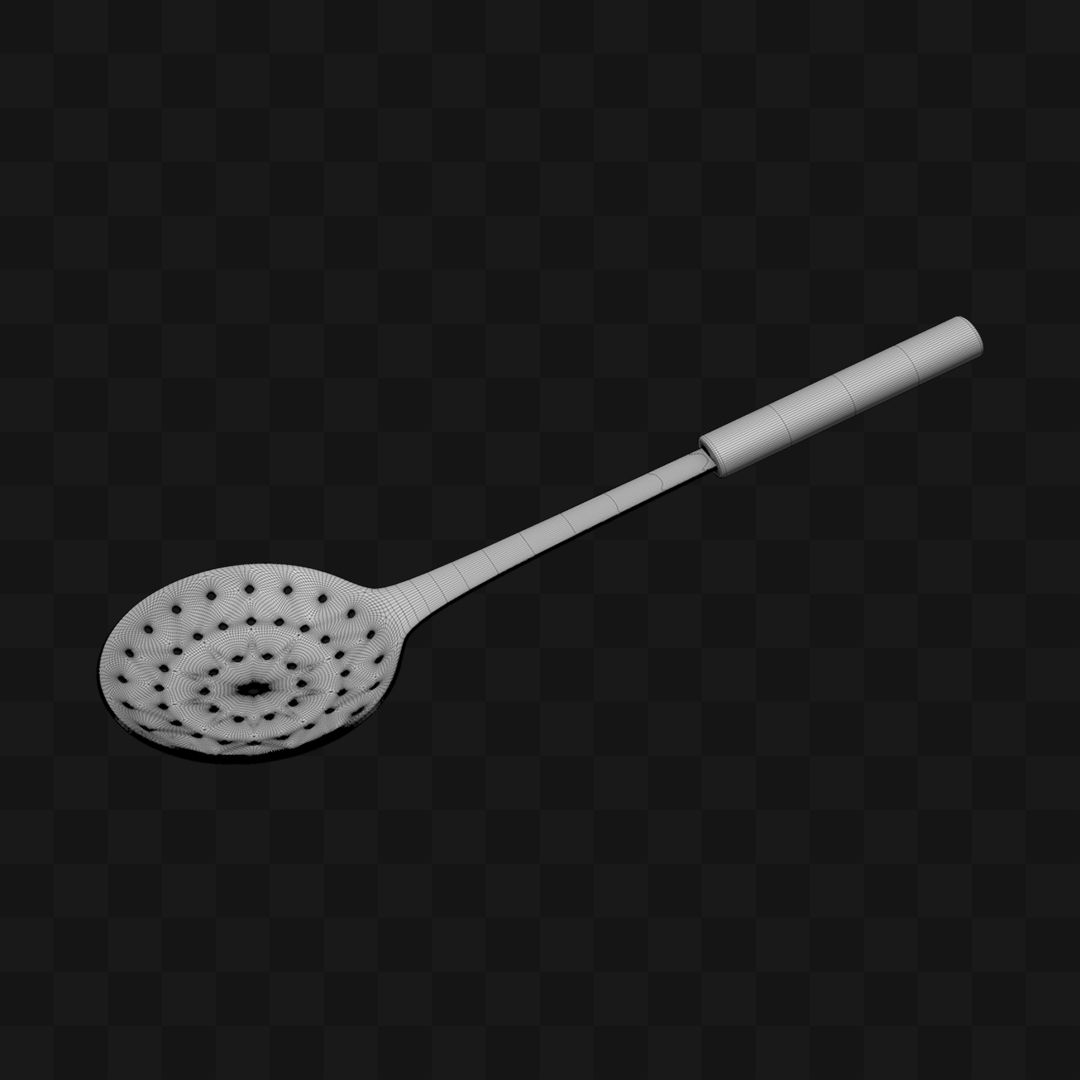 Escumadeira Utensílio de Cozinha - Modelo 3D