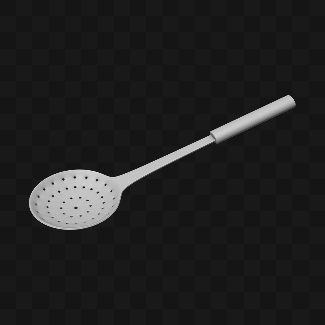 Escumadeira Utensílio de Cozinha - Modelo 3D