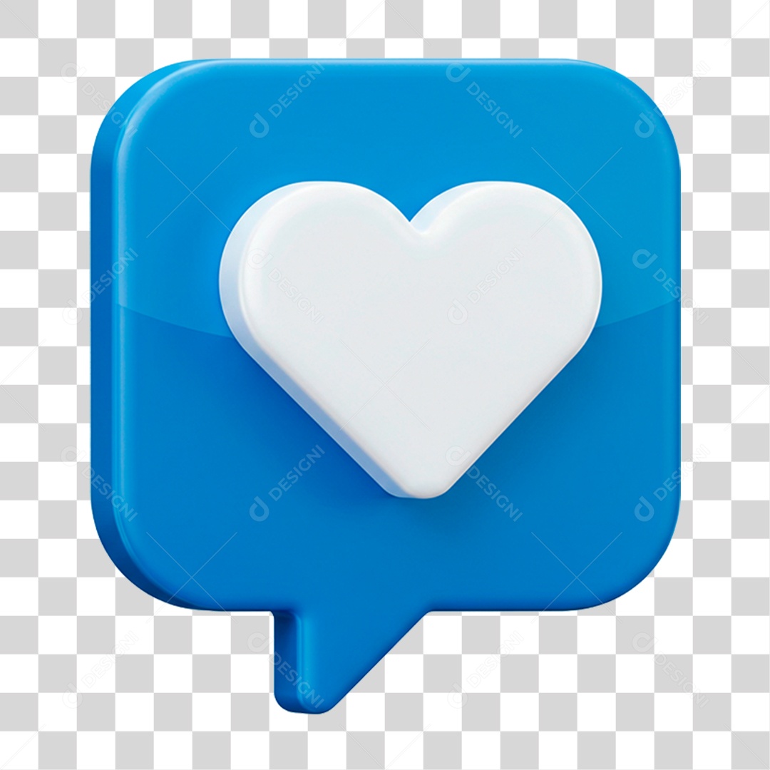 Caixa de Texto com Coração PNG Transparente