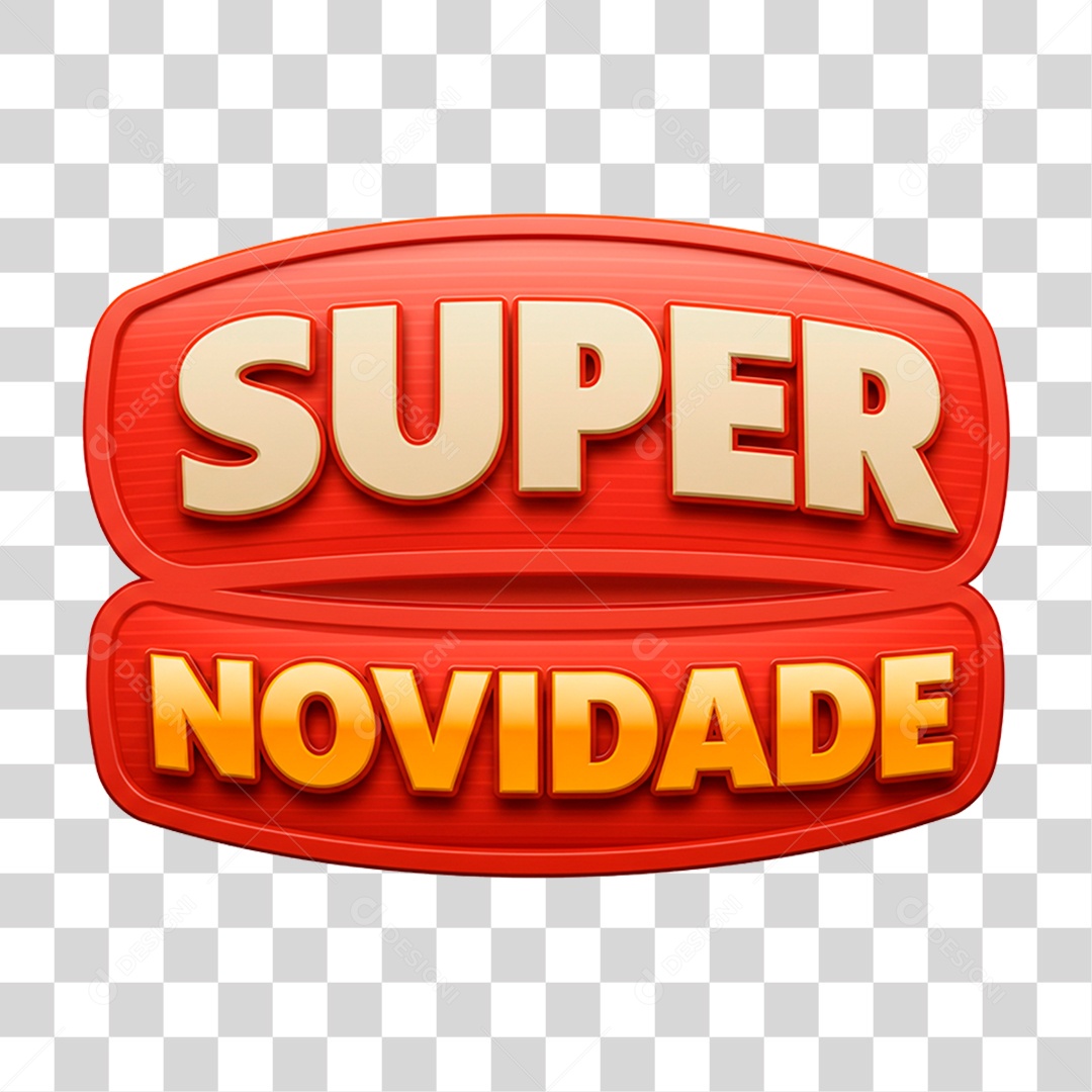 Selo 3D Super Novidade PNG Transparente