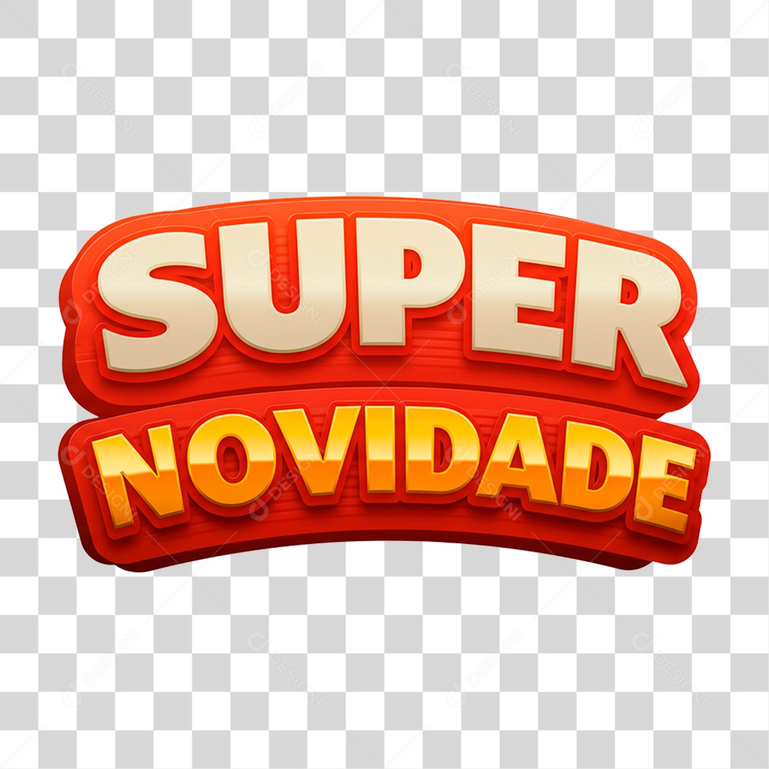 Selo 3D Super Novidade PNG Transparente