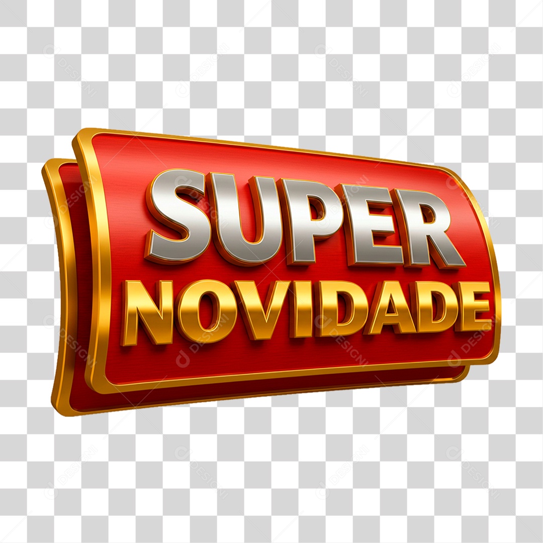 Selo 3D Super Novidade PNG Transparente