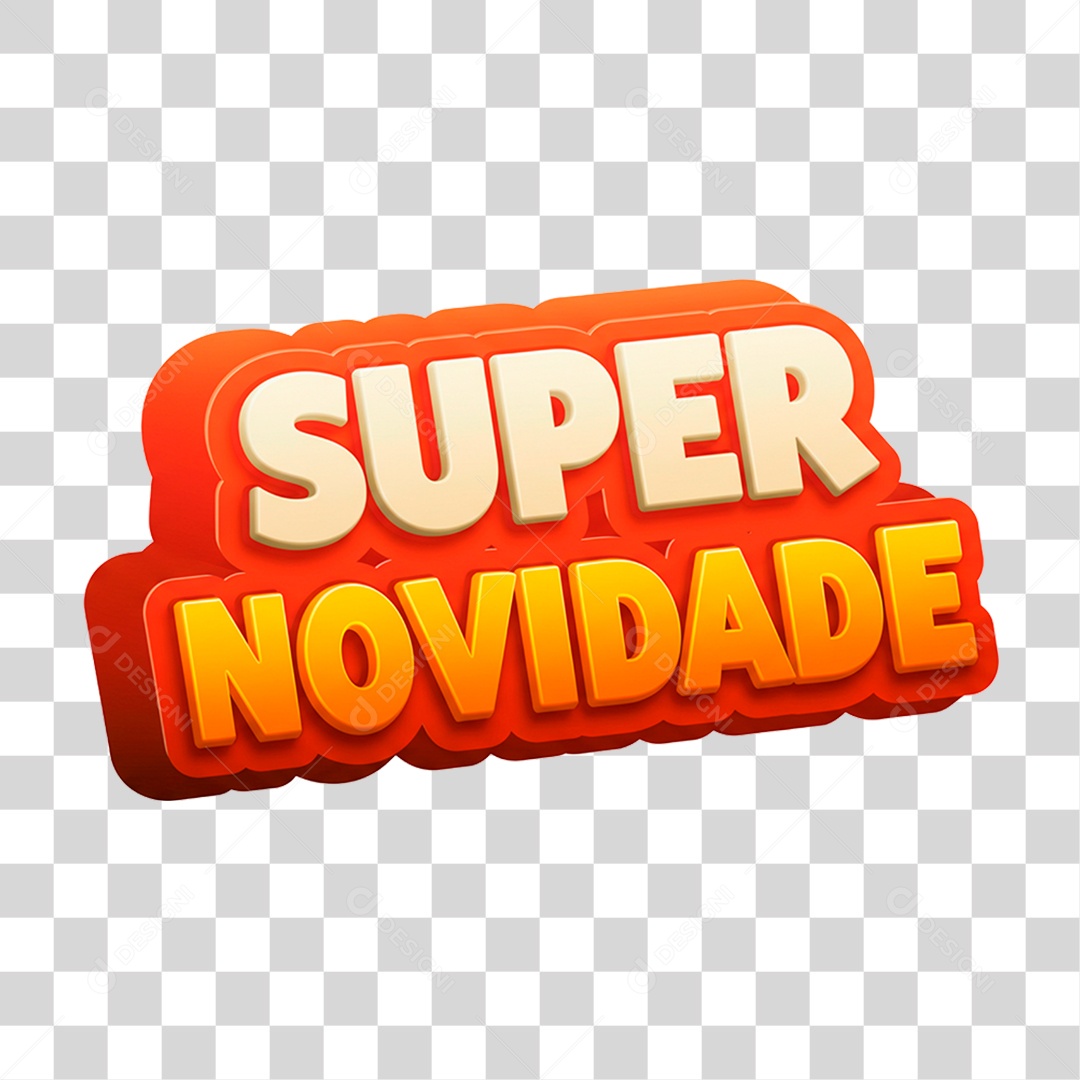 Selo 3D Super Novidade PNG Transparente