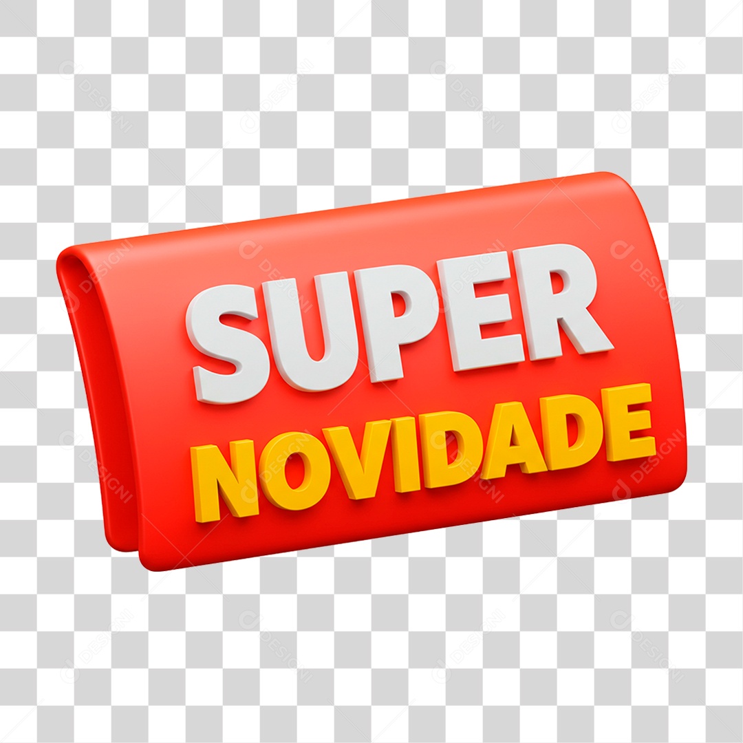 Selo 3D Super Novidade PNG Transparente