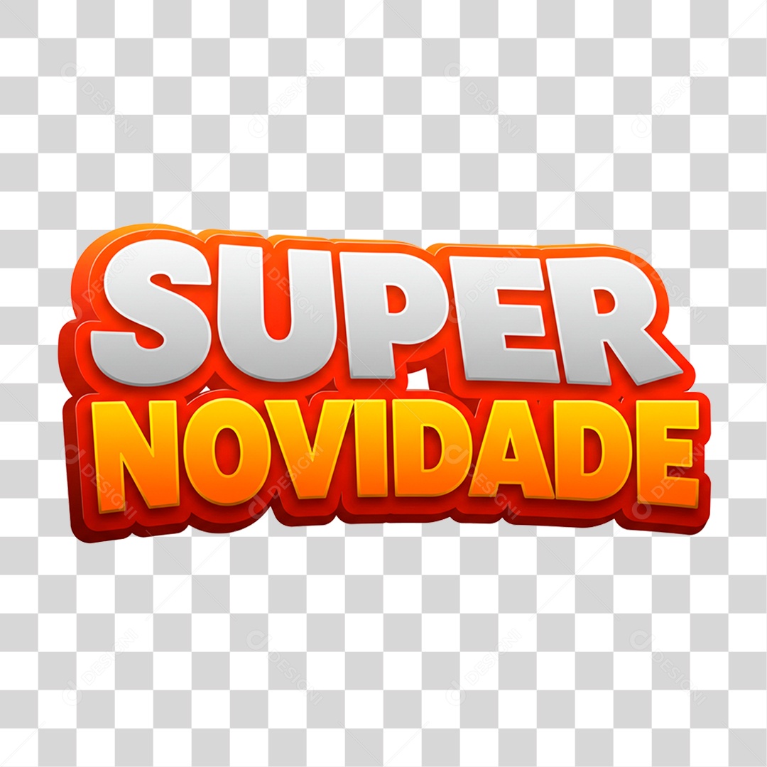 Selo 3D Super Novidade PNG Transparente