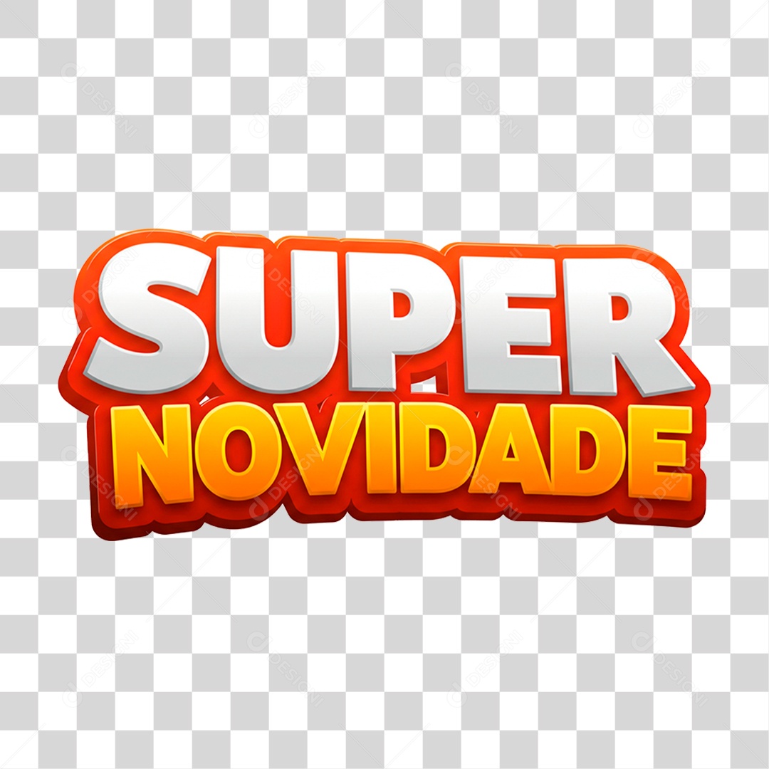 Selo 3D Super Novidade PNG Transparente