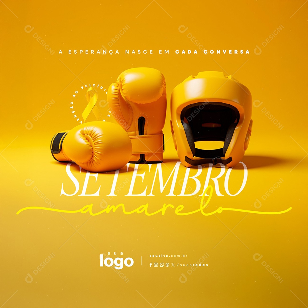 Setembro Amarelo A Esperança Nasce em Cada Conversa Social Media PSD Editável