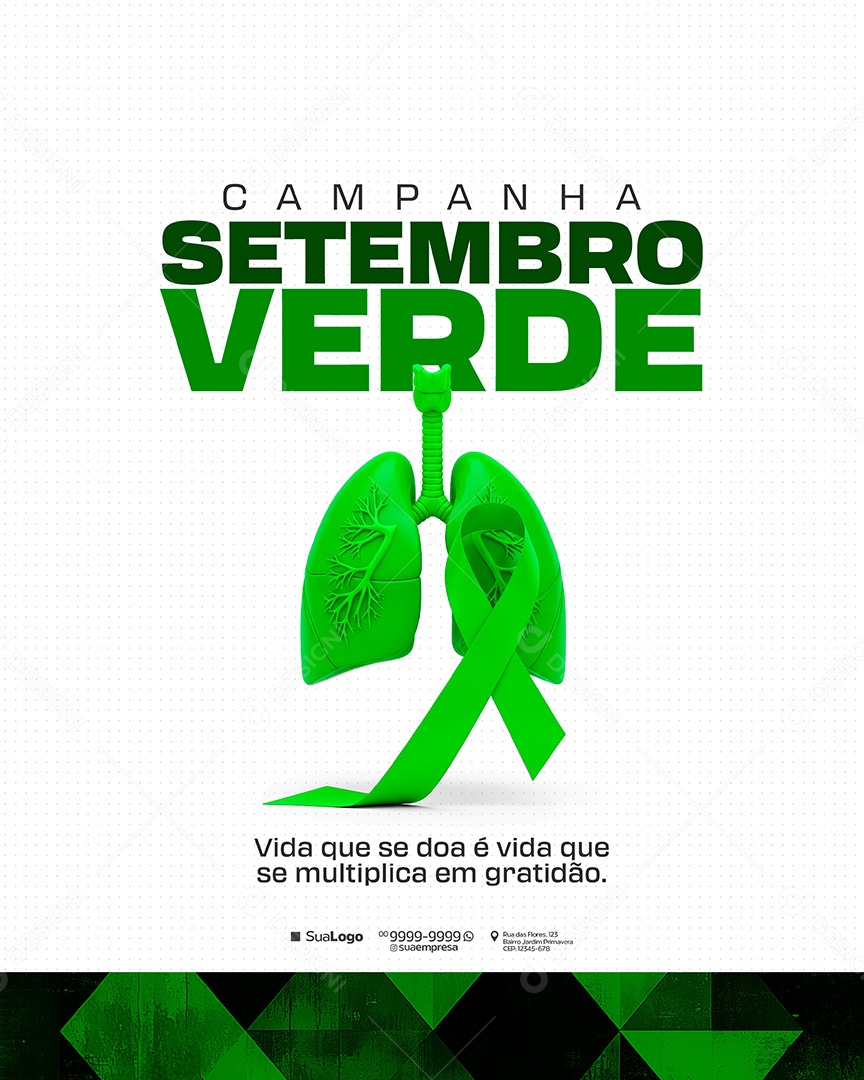 Campanha Setembro Verde Social Media PSD Editável