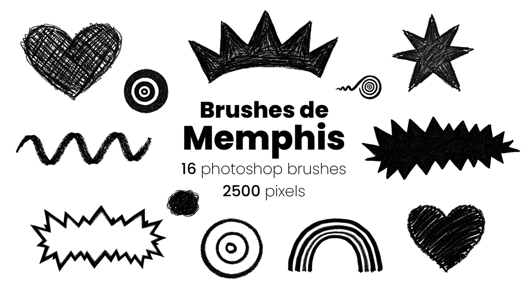 Doodles Ícones e Formas Brush ABR