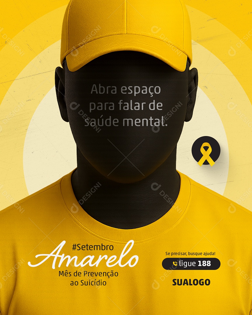 Setembro Amarelo Abra Espaço Para Falar de Saúde Mental Social Media PSD Editável
