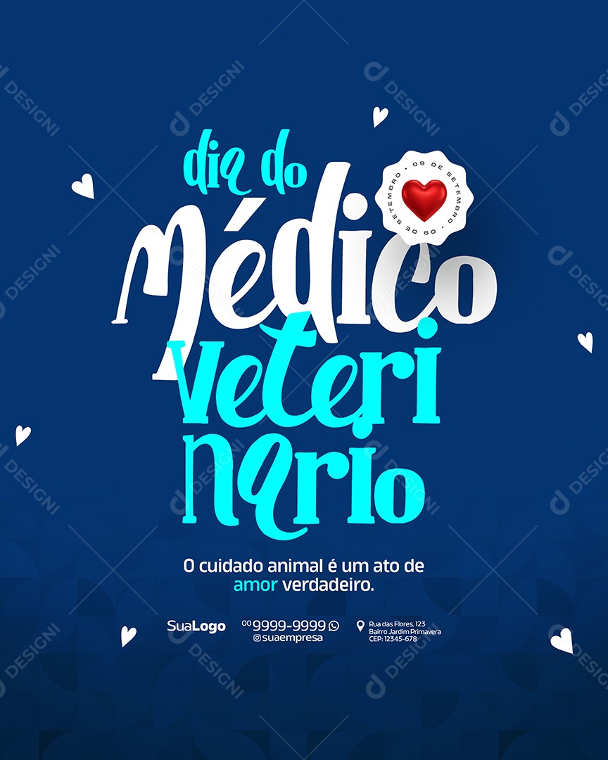 Dia do Médico Veterinário 09 de Setembro Social Media PSD Editável