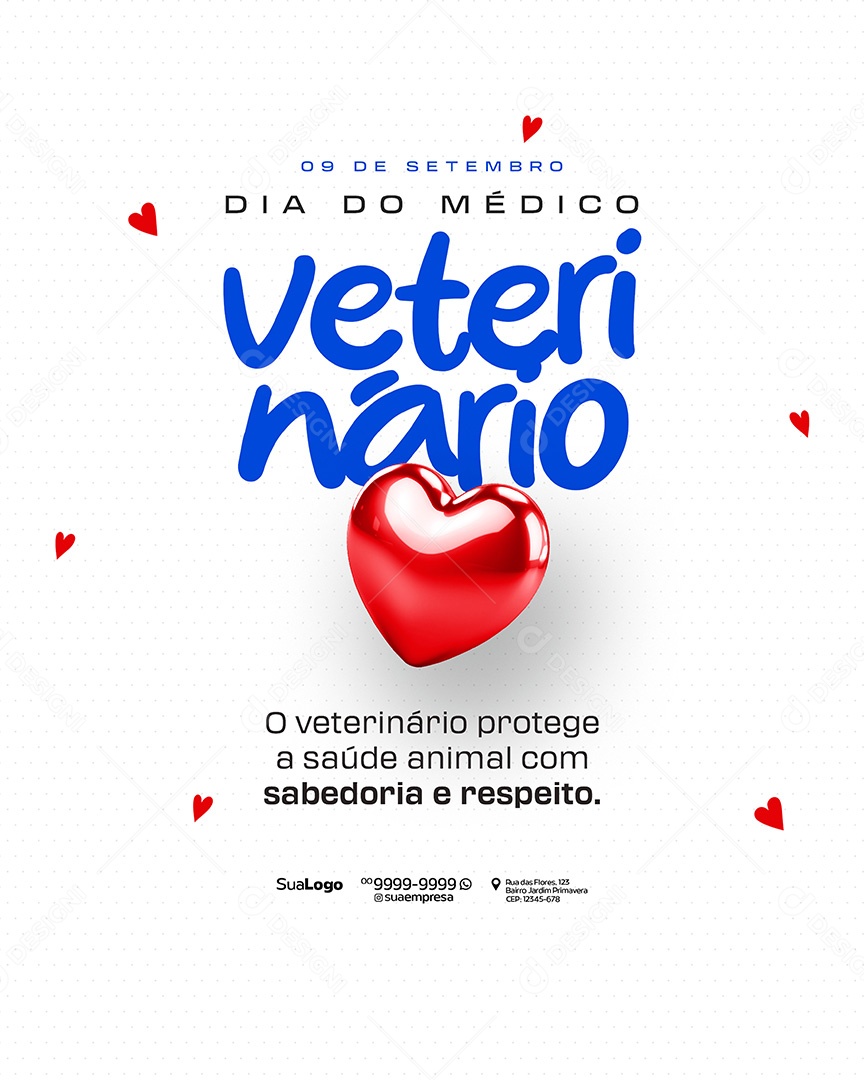 Dia do Médico Veterinário 09 de Setembro Social Media PSD Editável