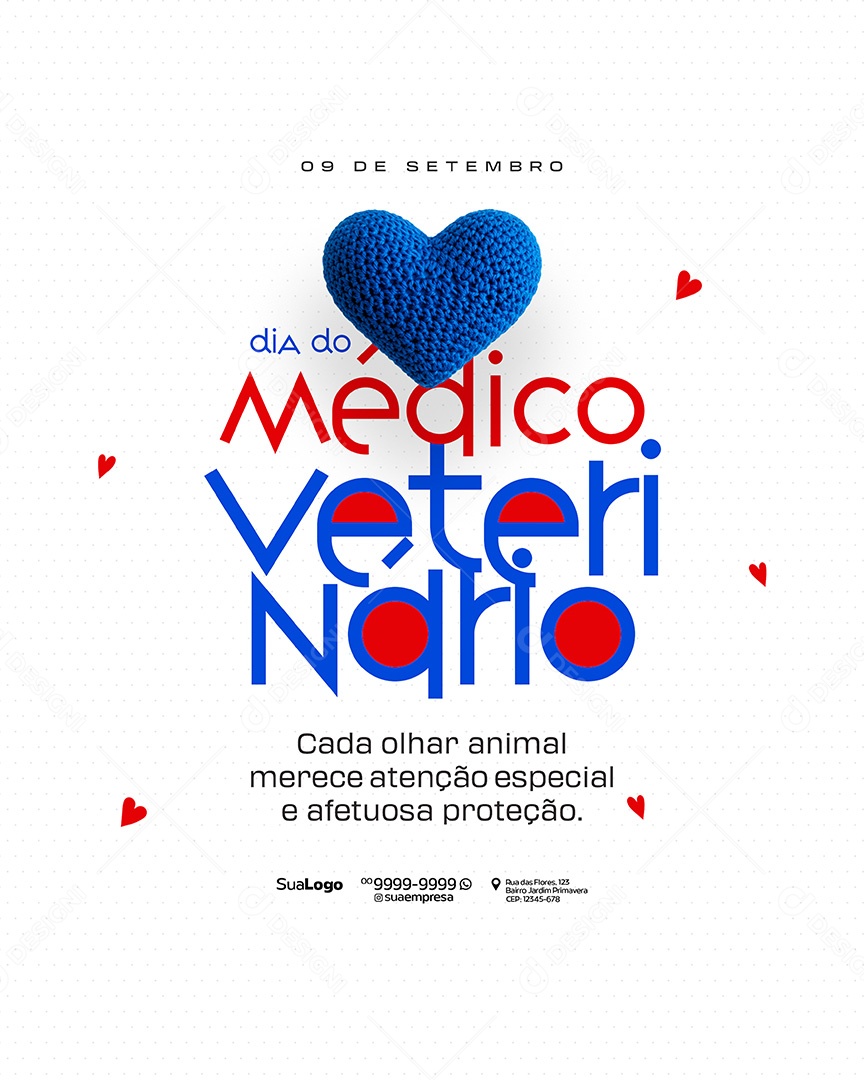 Dia do Médico Veterinário 09 de Setembro Social Media PSD Editável