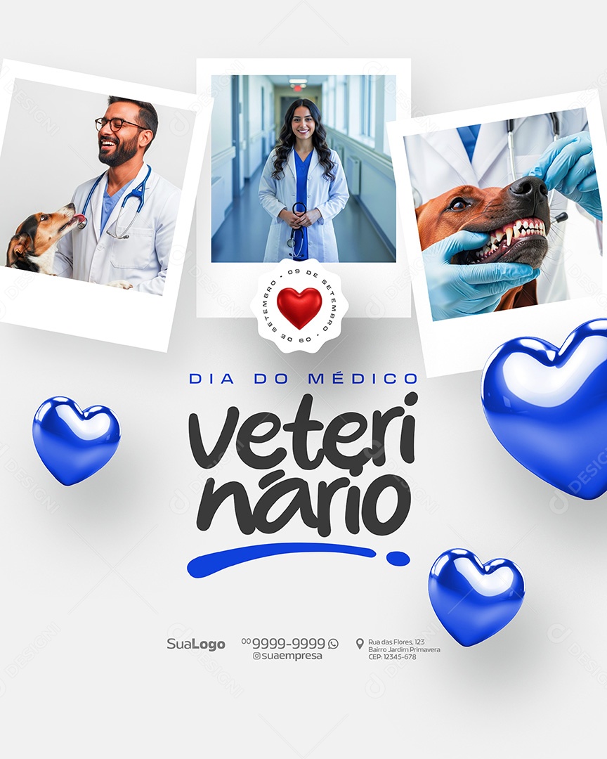Dia do Médico Veterinário 09 de Setembro Social Media PSD Editável