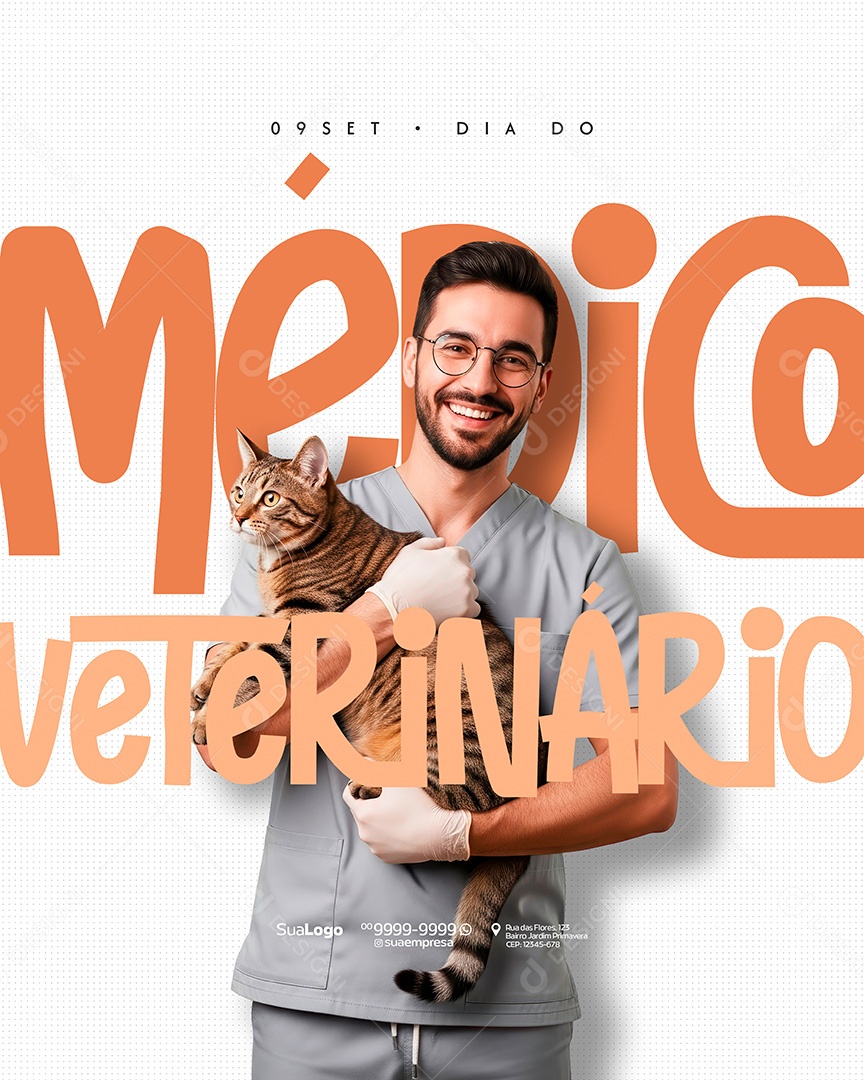 Dia do Médico Veterinário 09 de Setembro Social Media PSD Editável