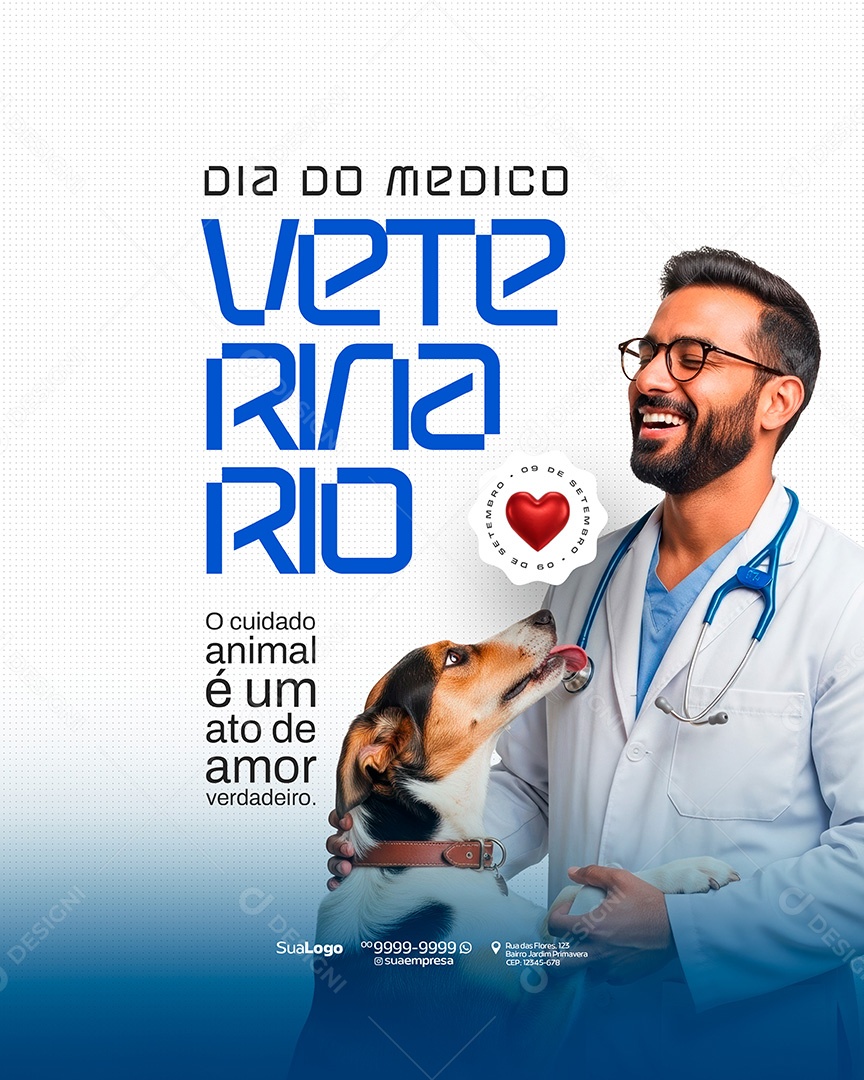 Dia do Médico Veterinário 09 de Setembro Social Media PSD Editável