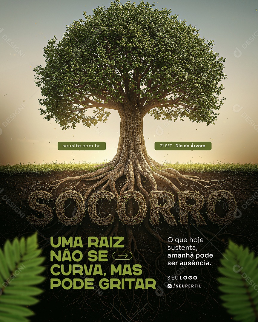 Dia da Árvore 21 de Setembro Social Media PSD Editável
