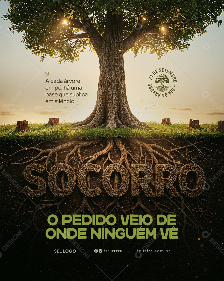 Dia da Árvore 21 de Setembro Social Media PSD Editável
