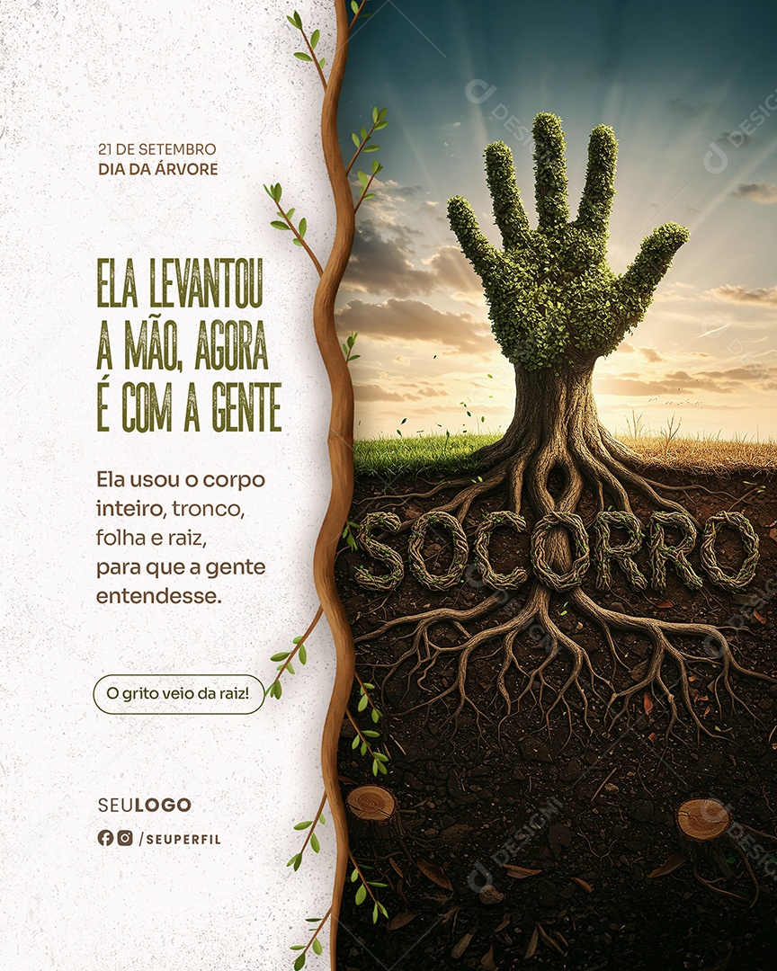 Dia da Árvore 21 de Setembro Social Media PSD Editável