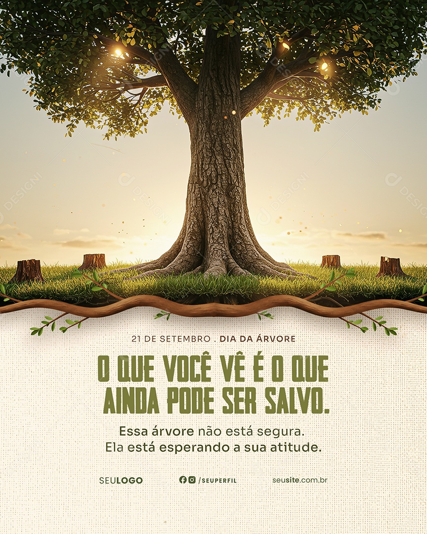 Dia da Árvore 21 de Setembro Social Media PSD Editável