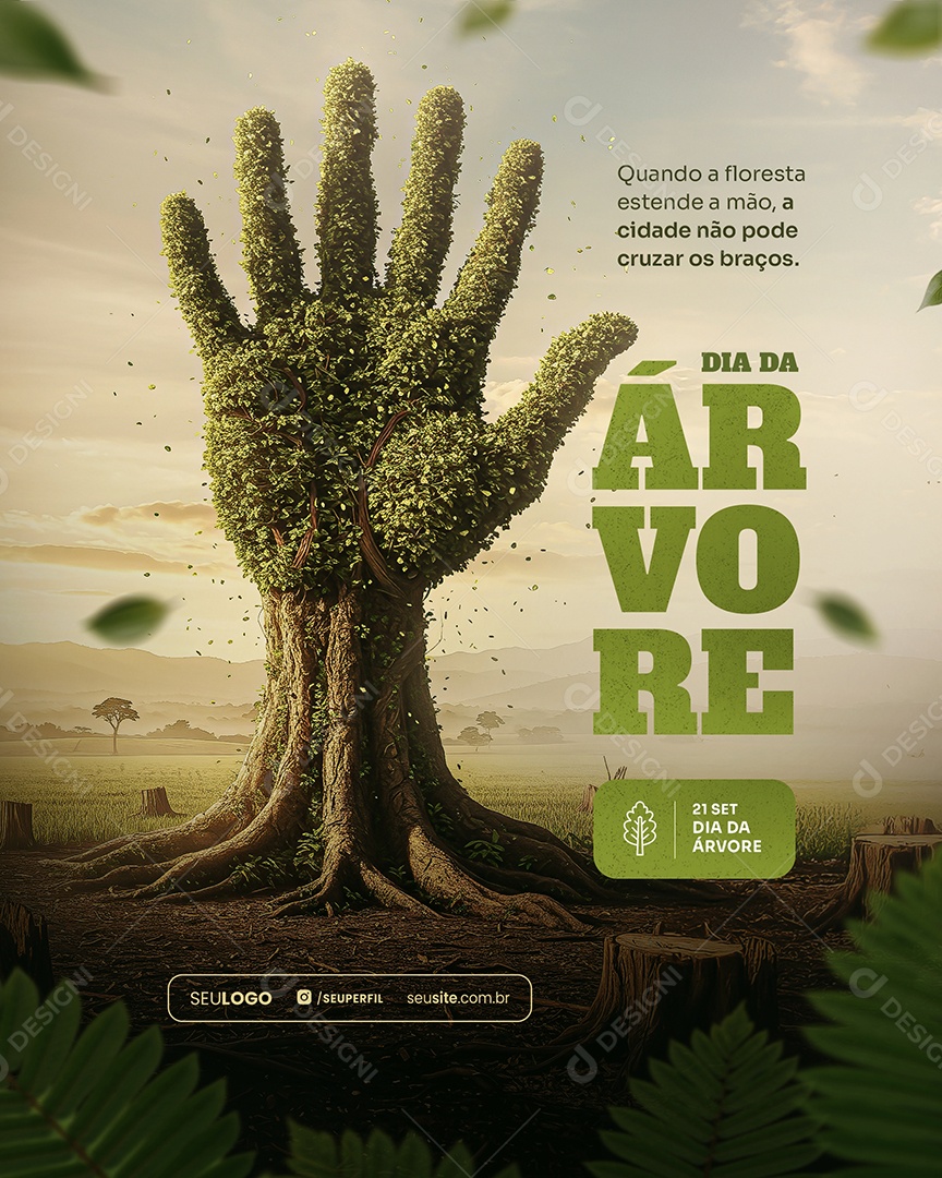 Dia da Árvore 21 de Setembro Social Media PSD Editável