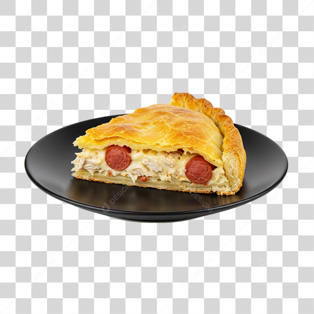 Fatia de Torta Salgada PNG Transparente