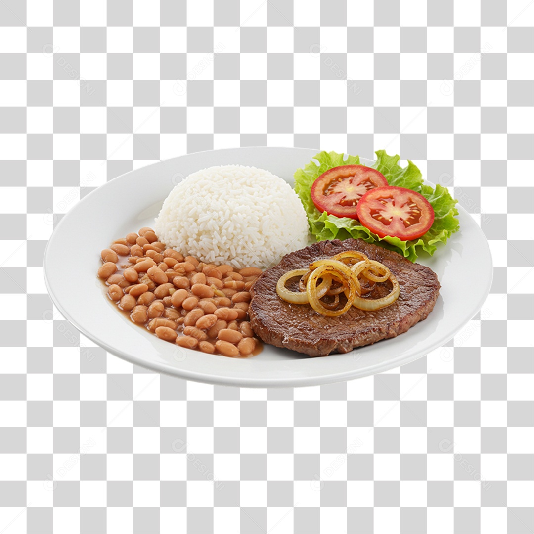 Porção PF Prato Feito PNG Transparente