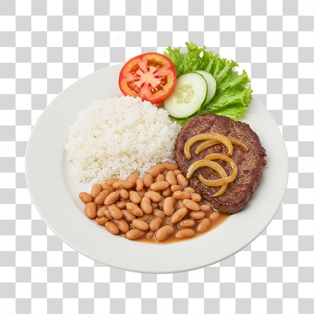 Porção PF Prato Feito PNG Transparente