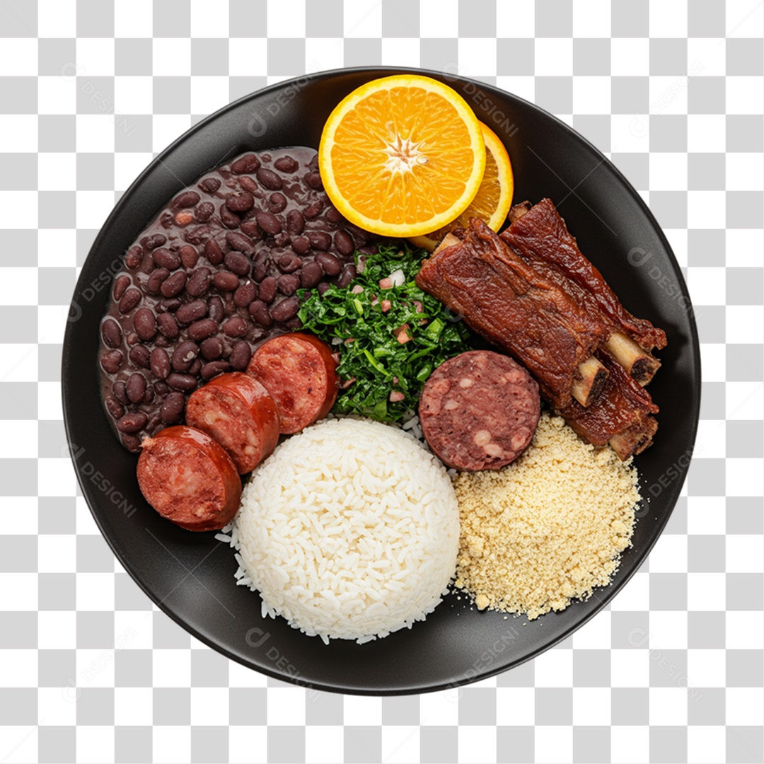 Porção PF Prato Feito PNG Transparente